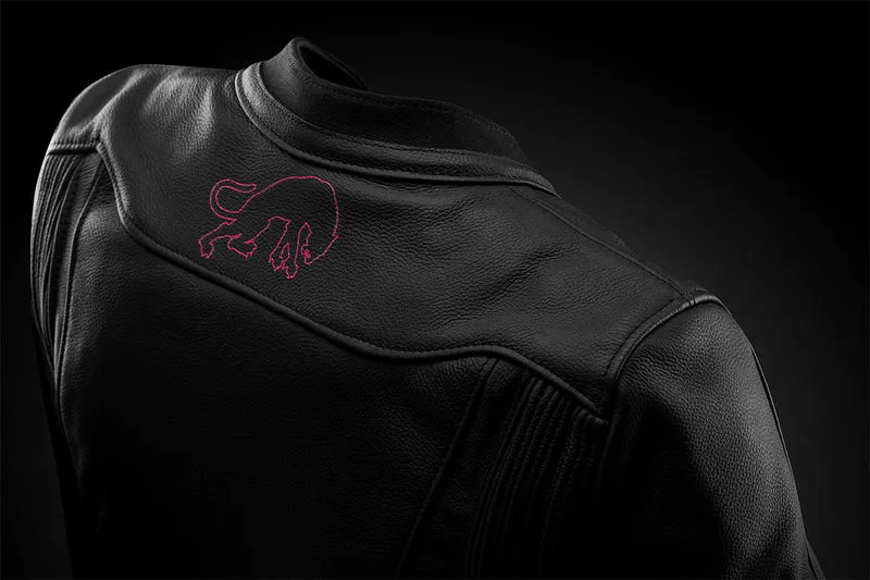 Blouson Moto Sport Femme Furygan ROMY — CE AAA Lady Racing Noir-Rose