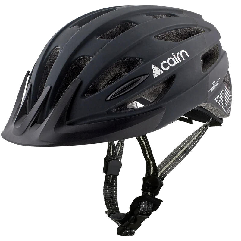 CAIRN casque vélo fusion mat noir avec éclairage