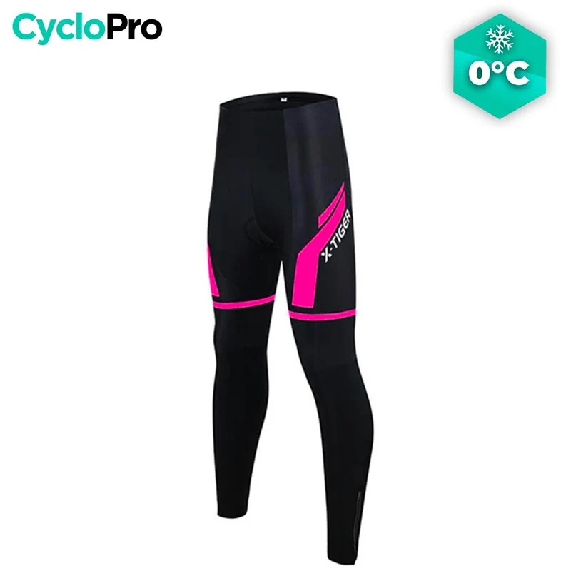 COLLANT CYCLISTE POUR FEMMES NOIRE ET ROSE - HIVER - DESTOCKAGE