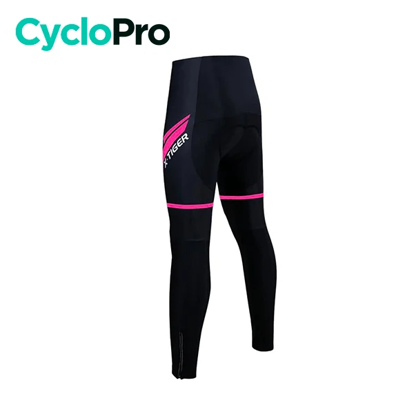 COLLANT CYCLISTE POUR FEMMES NOIRE ET ROSE - HIVER - DESTOCKAGE