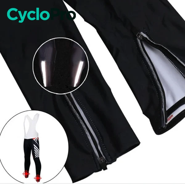 COLLANT CYCLISTE POUR FEMMES NOIRE ET ROSE - HIVER - DESTOCKAGE