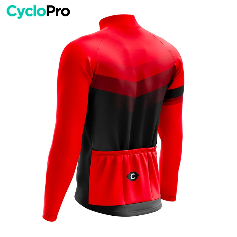 Maillot cycliste hiver Rouge - Agility