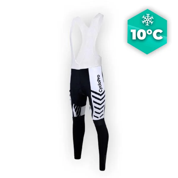 COLLANT CYCLISTE POUR FEMMES NOIRE ET BLANC - AUTOMNE