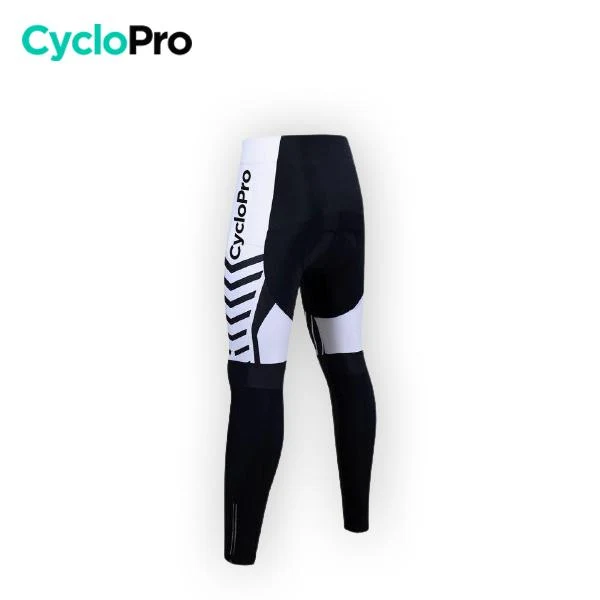 COLLANT CYCLISTE POUR FEMMES NOIRE ET BLANC - AUTOMNE