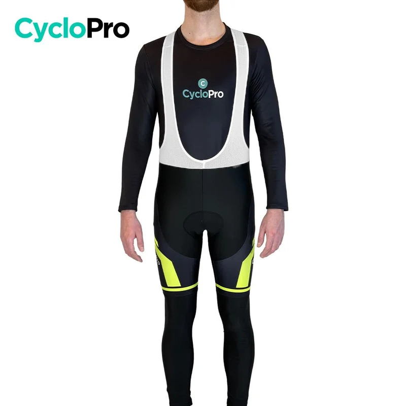 COLLANT CYCLISTE THERMIQUE JAUNE - HIVER - HOMME - DESTOCKAGE