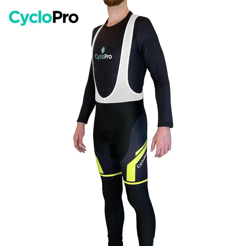 COLLANT CYCLISTE THERMIQUE JAUNE - HIVER - HOMME - DESTOCKAGE
