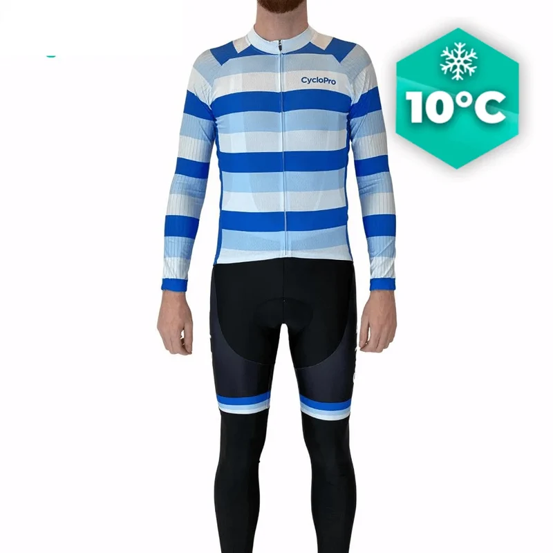 Tenue cycliste automne Bleue Homme - Evasion+