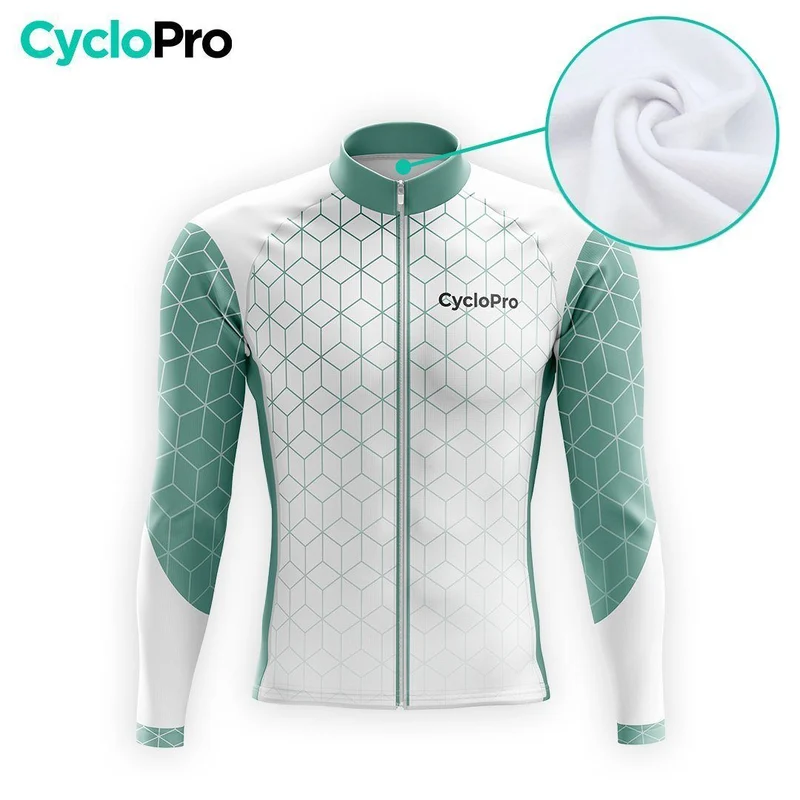 TENUE CYCLISTE AUTOMNE HOMME VERT - CUBIC+ - DESTOCKAGE