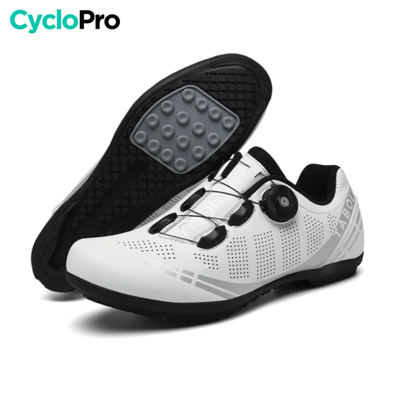 Chaussures Vélo Blanches Route/VTT- Plate+ - DESTOCKAGE