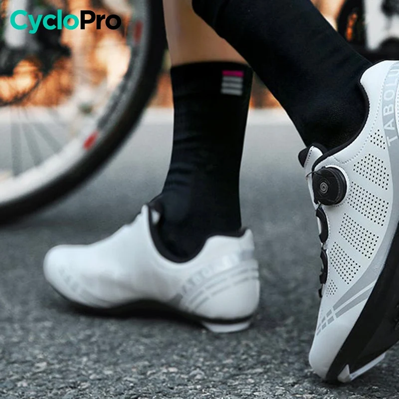 Chaussures Vélo Blanches Route/VTT- Plate+ - DESTOCKAGE