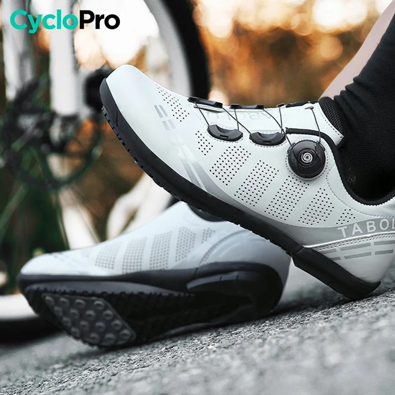Chaussures Vélo Blanches Route/VTT- Plate+ - DESTOCKAGE