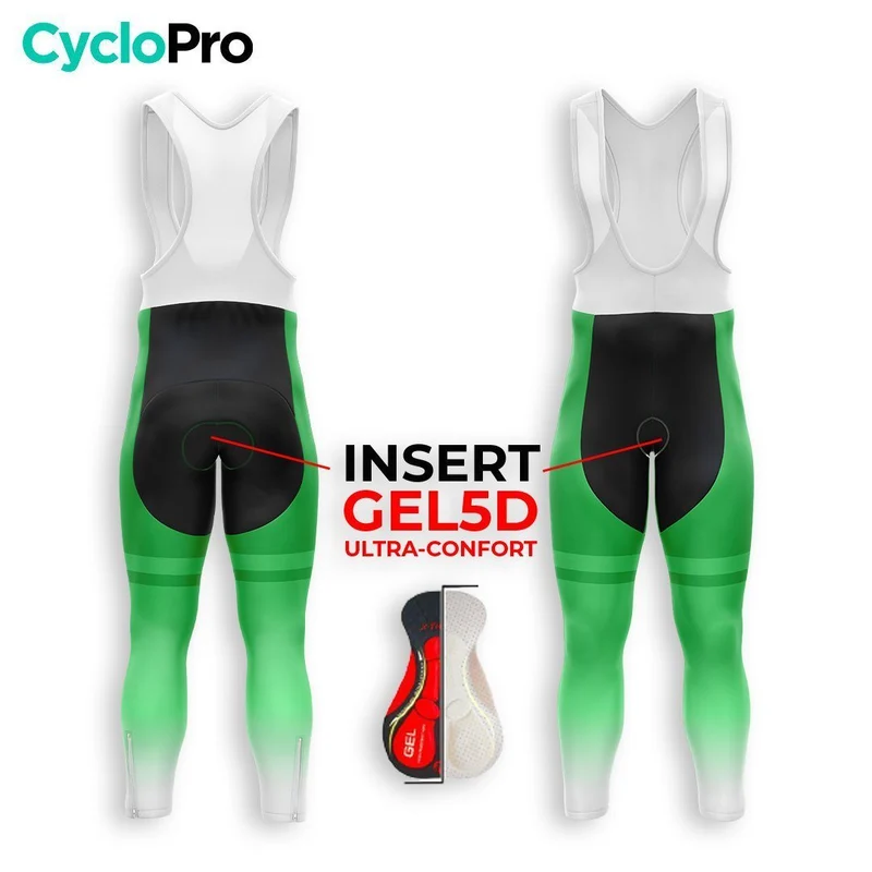 COLLANT CYCLISTE HIVER HOMME / VERT - TRACE+ - DESTOCKAGE