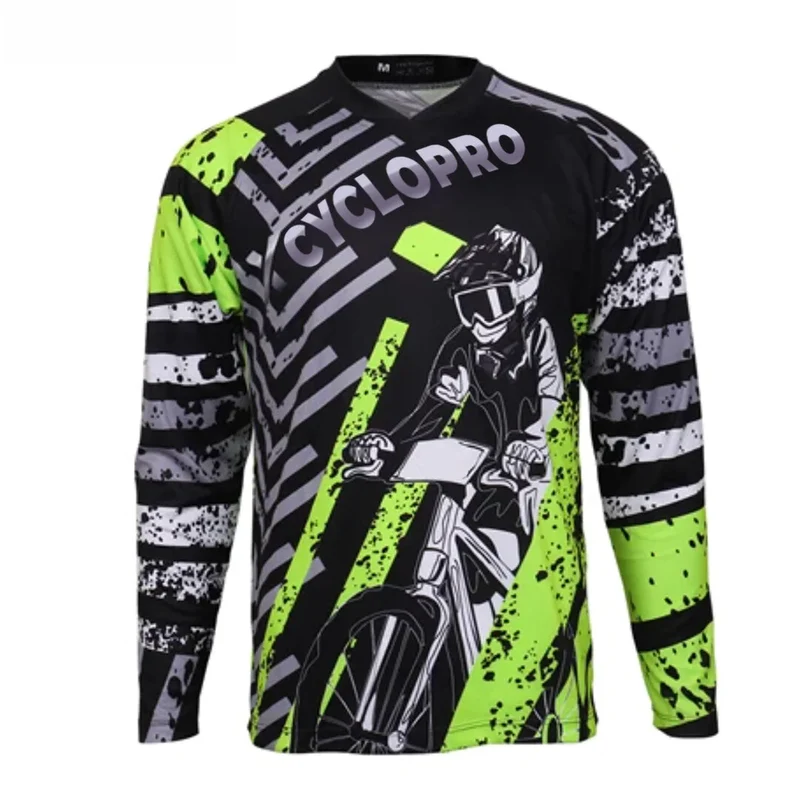Maillot Vtt homme manche longue noir et vert | AgilityMax