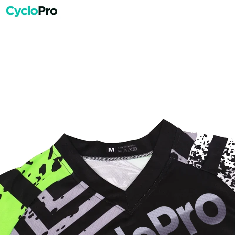 Maillot Vtt homme manche longue noir et vert | AgilityMax