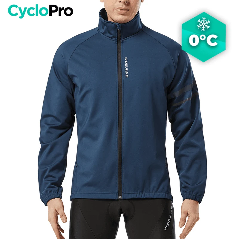 Veste Thermique Cyclisme Bleue - Mountain+ - DESTOCKAGE
