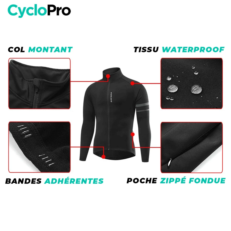 Veste Thermique Cyclisme Bleue - Mountain+ - DESTOCKAGE