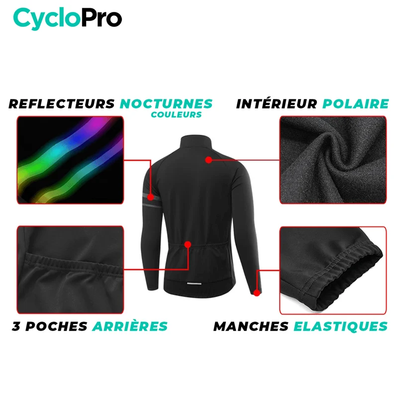 Veste Thermique Cyclisme Bleue - Mountain+ - DESTOCKAGE