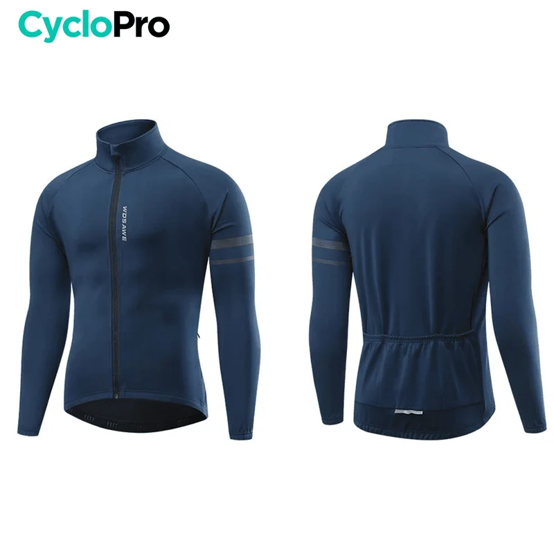 Veste Thermique Cyclisme Bleue - Mountain+ - DESTOCKAGE