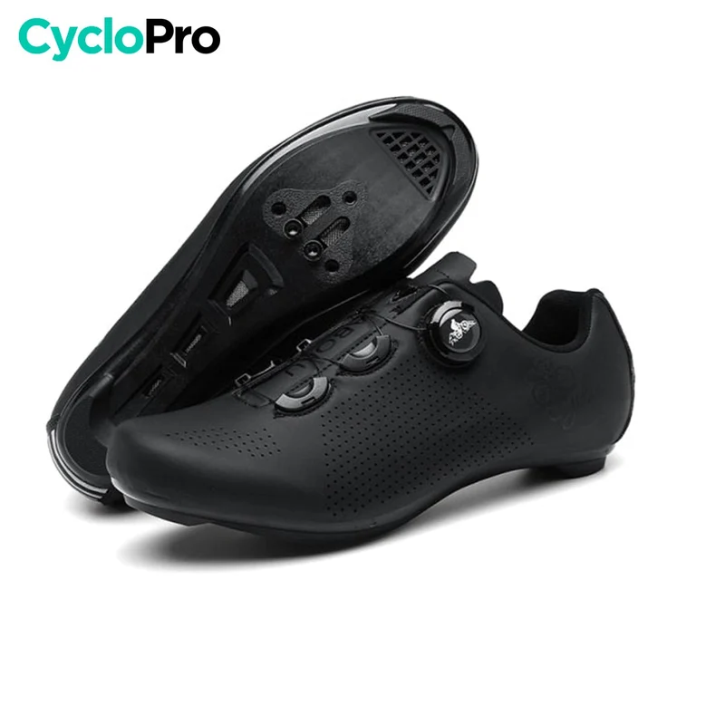 Chaussures vélo de route noires - Road+ - DESTOCKAGE