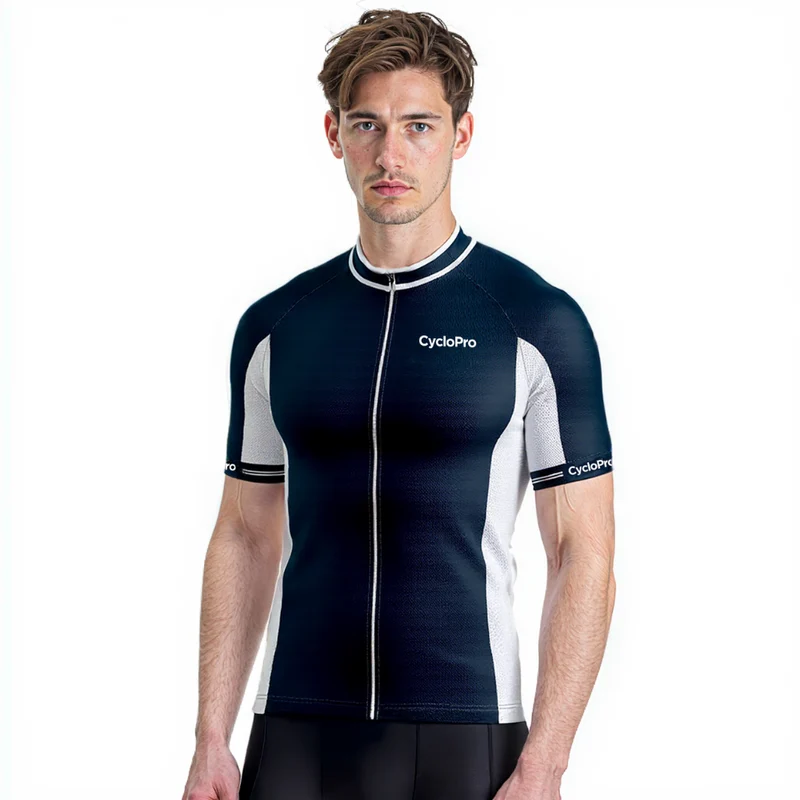 Maillot Cyclisme Route Bleu Marine - Uni+