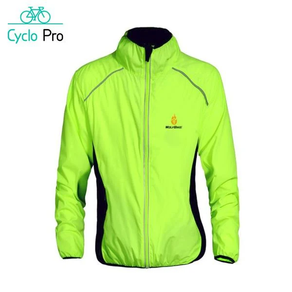 Veste de cyclisme coupe-vent et réfléchissant - DESTOCKAGE