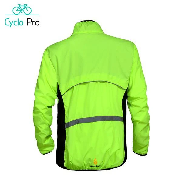 Veste de cyclisme coupe-vent et réfléchissant - DESTOCKAGE