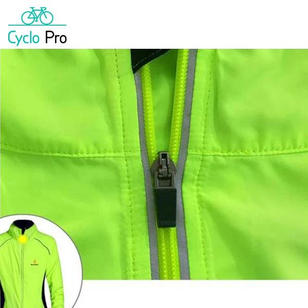 Veste de cyclisme coupe-vent et réfléchissant - DESTOCKAGE