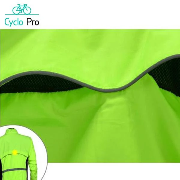 Veste de cyclisme coupe-vent et réfléchissant - DESTOCKAGE