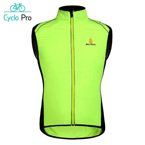 Veste de cyclisme coupe-vent et réfléchissant - DESTOCKAGE