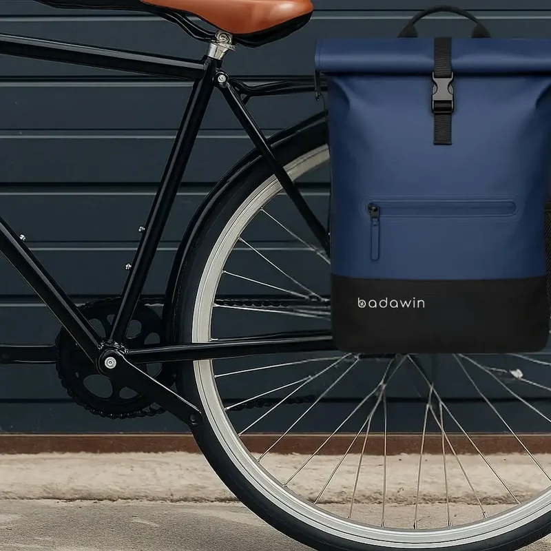 BADAWIN Sacoche vélo et Sac à dos ANNA 27L BLEU
