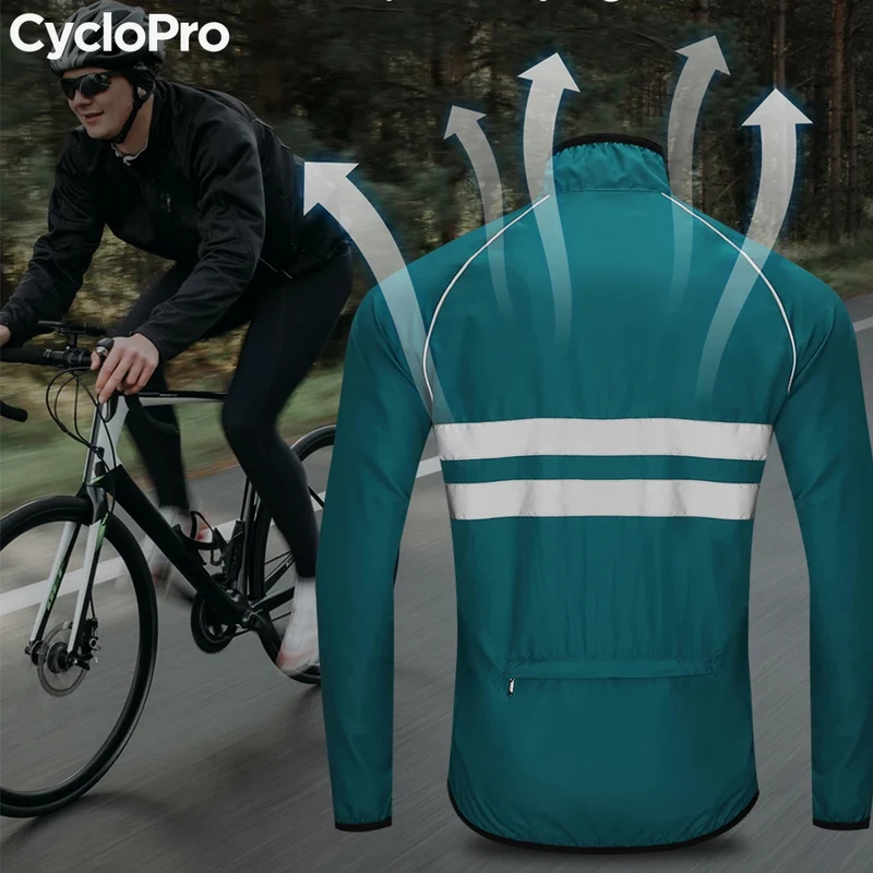 VESTE COUPE-VENT CYCLISTE HOMME - LIGHTY