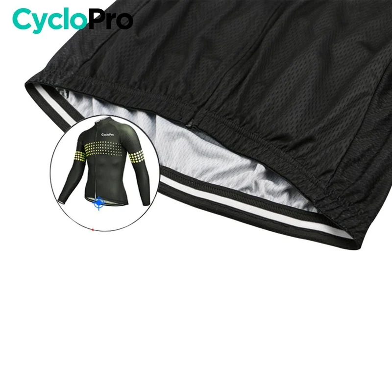 MAILLOT LONG DE CYCLISME JAUNE - HIVER - LIBERTY+ - DESTOCKAGE