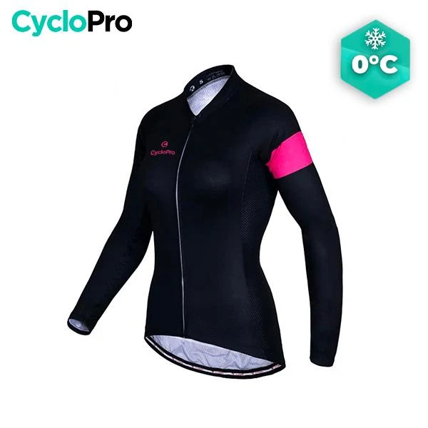 MAILLOT LONG DE CYCLISME ROSE - HIVER - ÉLÉGANCE+ - DESTOCKAGE