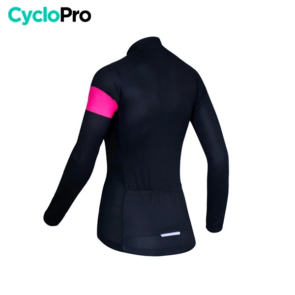 MAILLOT LONG DE CYCLISME ROSE - HIVER - ÉLÉGANCE+ - DESTOCKAGE