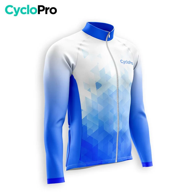 TENUE CYCLISTE AUTOMNE HOMME BLEUE - CRISTAL+ - DESTOCKAGE