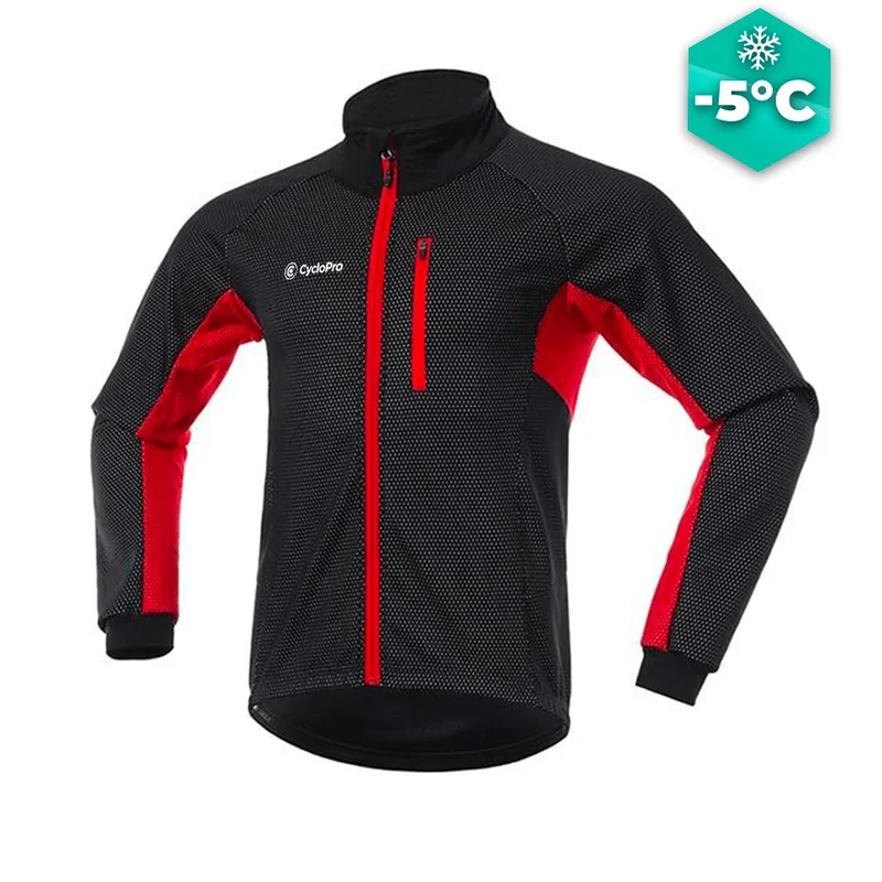 VESTE THERMIQUE CYCLISME GRAND FROID ROUGE