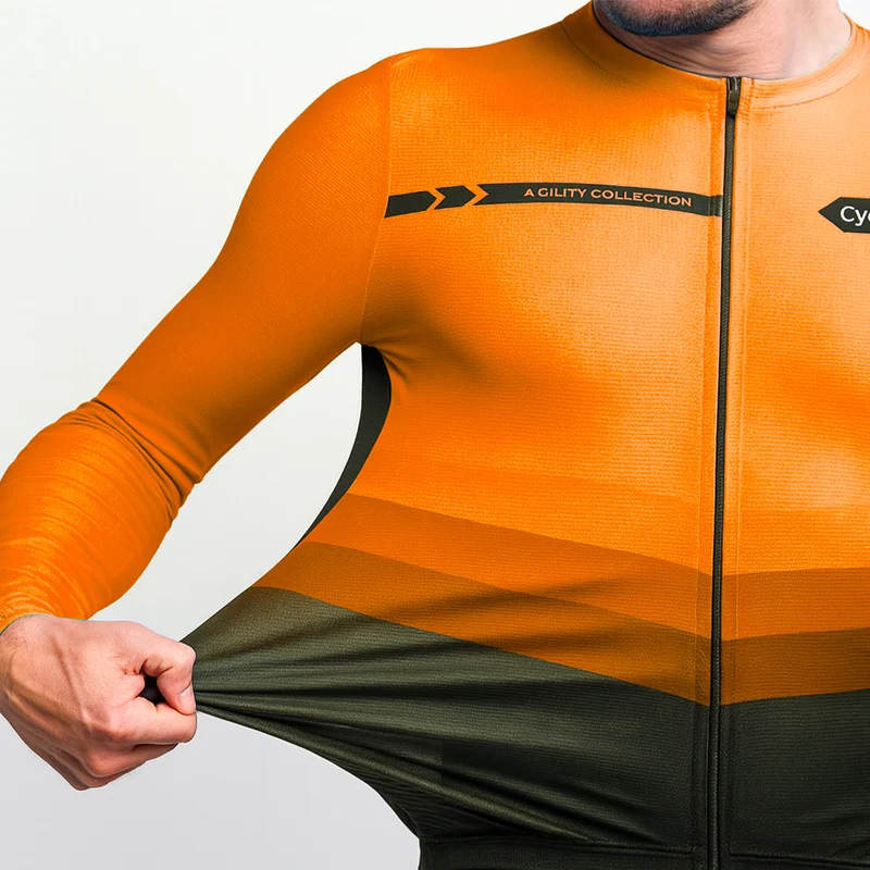 Maillot manches longues mi-saison orange | Agility