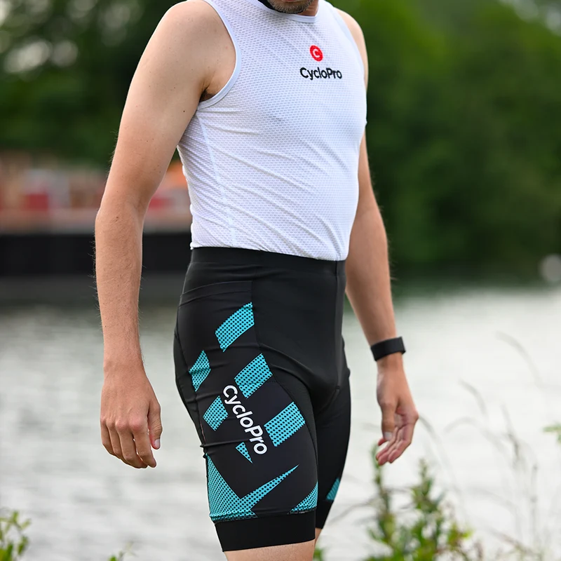 Cuissard Cycliste 3 Poches turquoise - Practical+
