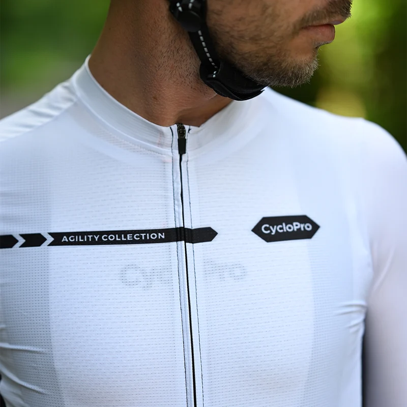 Tenue de cycliste blanche route et VTT - Agility