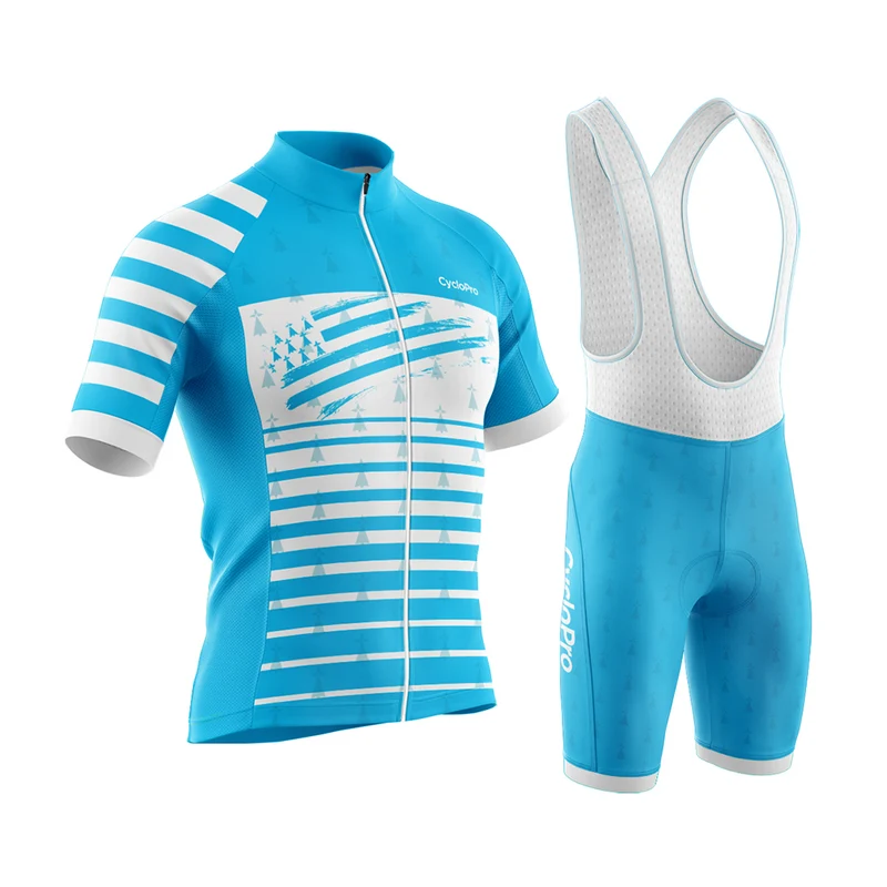 Tenue De Cyclisme Bleue Ciel - Bretagne