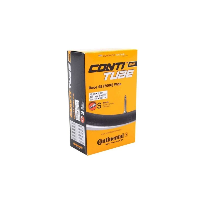 CONTINENTAL CHAMBRE A AIR VELO 700 x 25-28 VALVE PRESTA OBUS DEMONTABLE 60mm