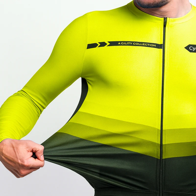 Maillot manches longues mi-saison jaune | Agility