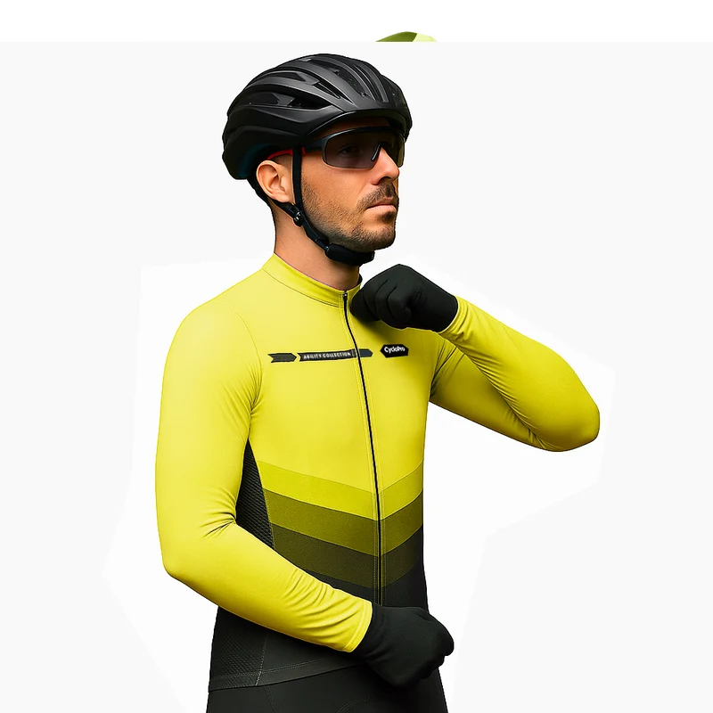 Maillot manches longues mi-saison jaune | Agility