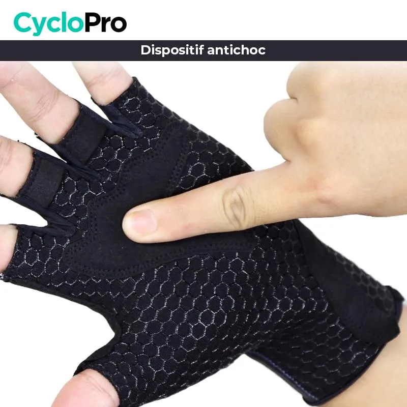 Mitaines Cycliste Noire - Flash+