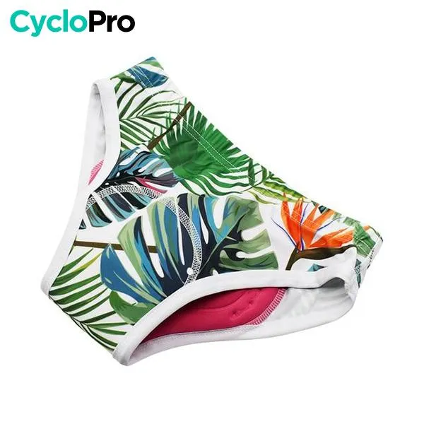 CULOTTE FLEURS HAWAÏENNES VTT/CYCLISME ABSOR+ - FEMME