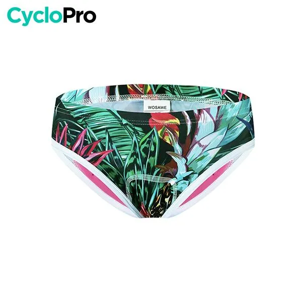 CULOTTE FLEURS TROPICALES VTT/CYCLISME ABSOR+ - FEMME