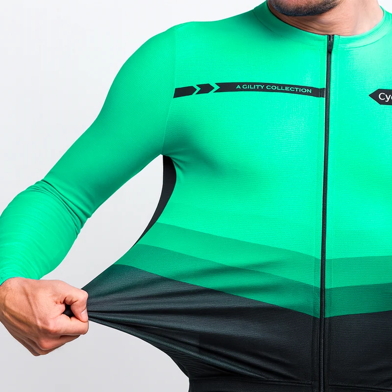 Maillot manches longues mi-saison vert | Agility