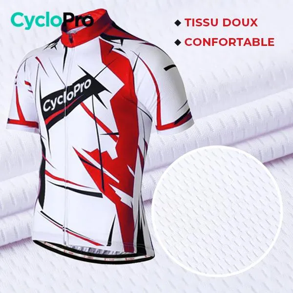 MAILLOT DE CYCLISTE ROUTE ROUGE - SENSAS+ - DESTOCKAGE