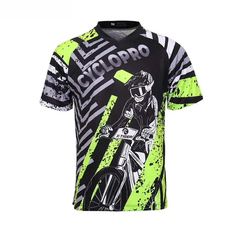 Maillot Vtt homme manche courte noir et vert | AgilityMax