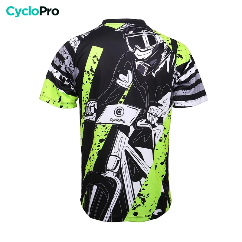 Maillot Vtt homme manche courte noir et vert | AgilityMax